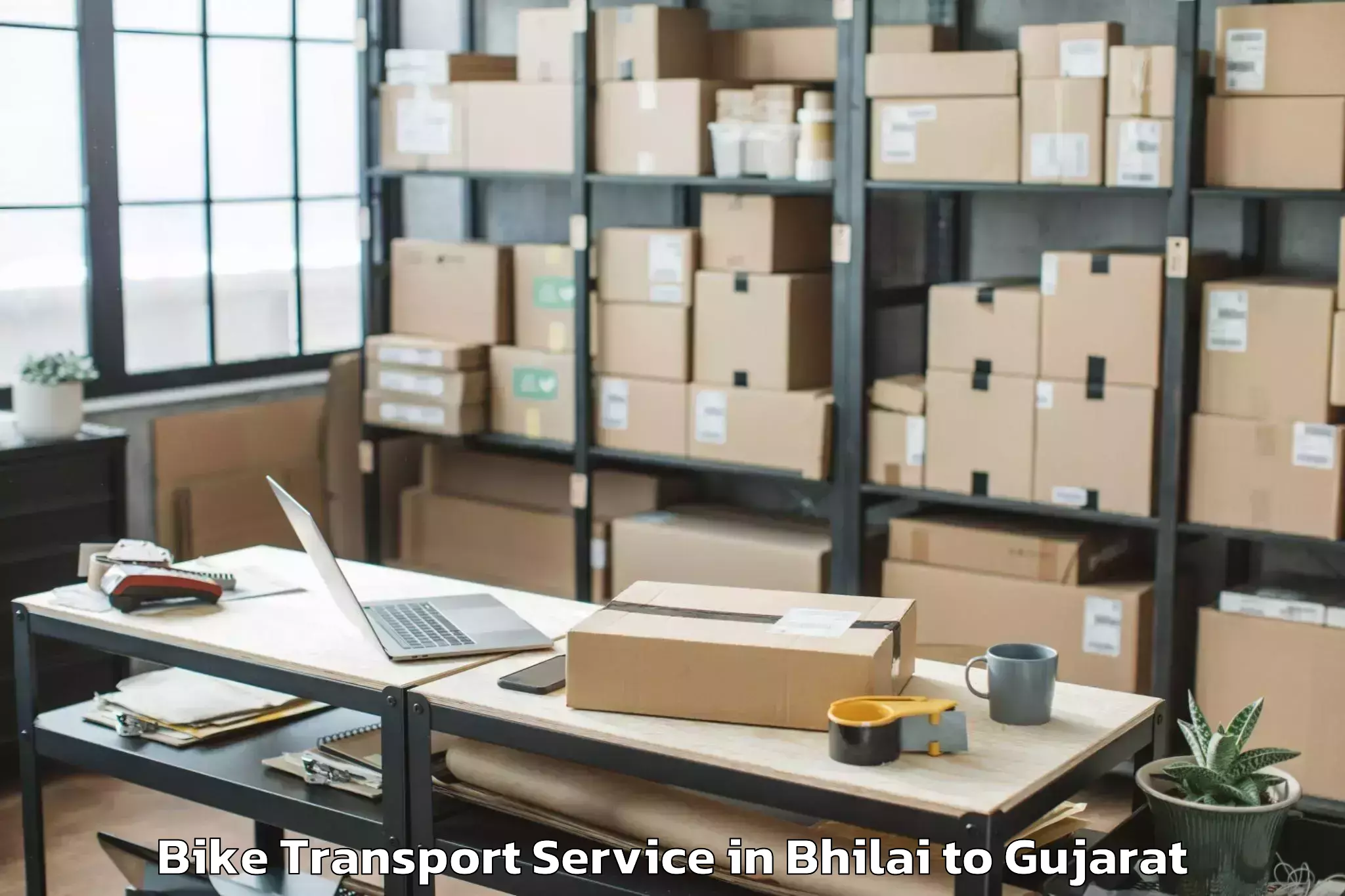 Expert Bhilai to Dhuvaran Bike Transport